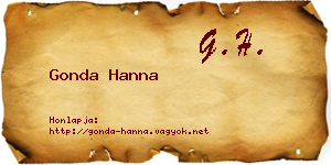 Gonda Hanna névjegykártya